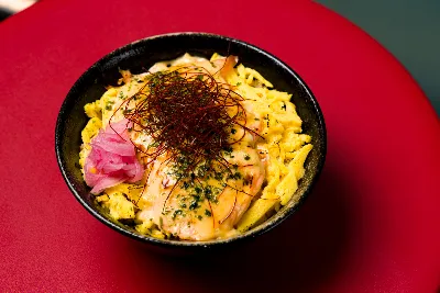 Golden Tamago & Salmon Don