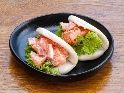 Mentaiko Salmon Bao (Pair)