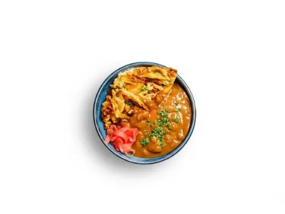 Vegetable Kakiage Curry Don