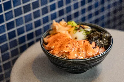 Aburi Mentaiko Salmon Seaweed Don
