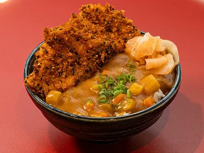 Salmon Katsu Curry Don