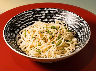 Chilled yuzu udon