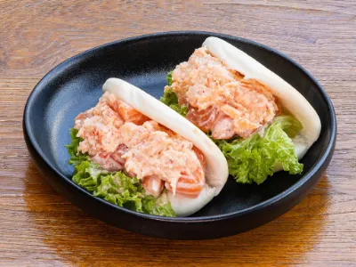 Lobster Salad & Salmon Bao (Pair)