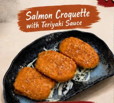 Salmon Croquette with Teriyaki Sauce